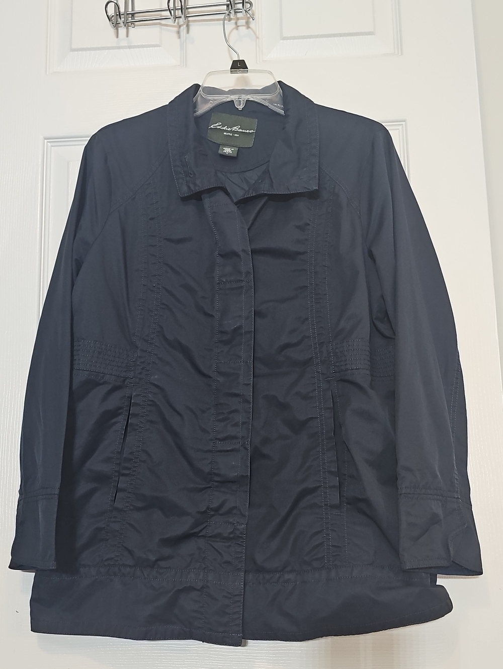 Eddie Bauer Utility Barn Chore Jacket Blue Size L Petite
